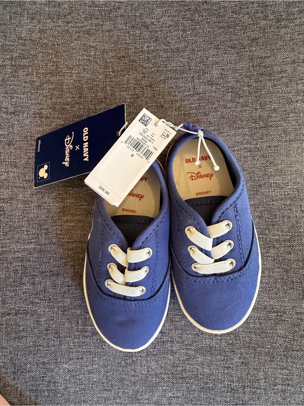 Old Navy x Disney Mickey Sneakers Navy Canvas NWT Women’s Size 6
